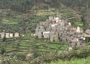 Traditional schist houses in the historic village of Piódão, one of Portugal's Schist Villages in Central Portugal
